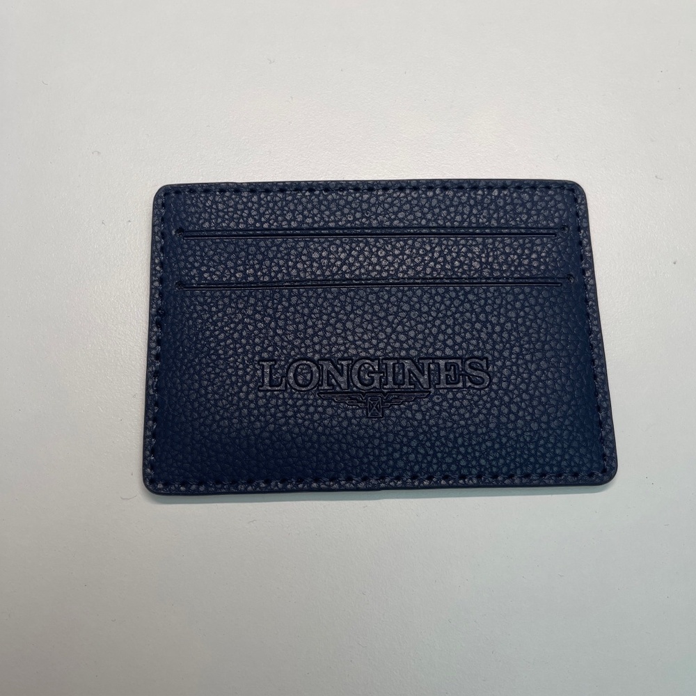 New navy Longines Swiss Watch Warranty Guarantee Cards Card Holder Wallet
